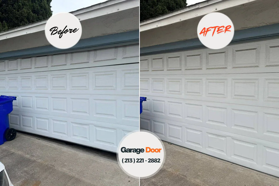 Before and after: garage door repair Florida City, FL